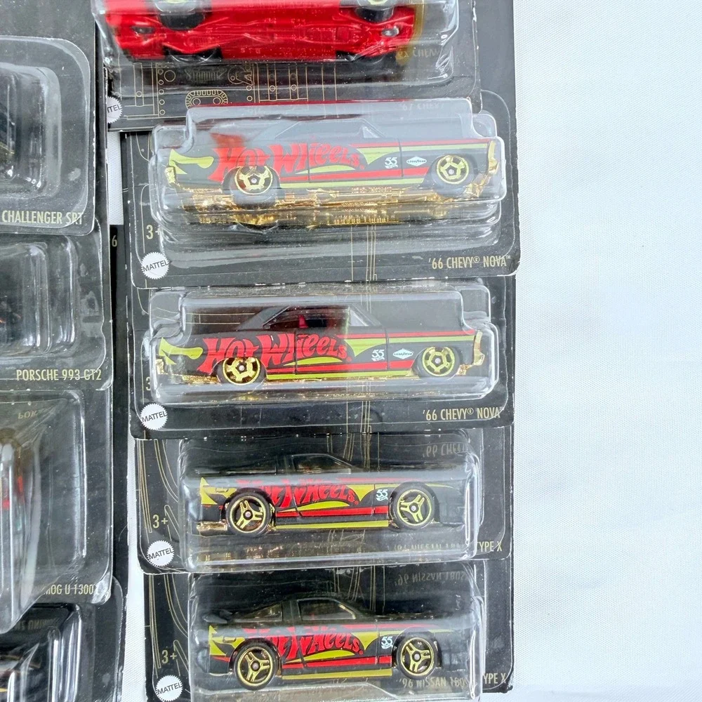 16 Hot Wheels 55th Anniversary Black Gold Series BMW Porsche Dodge  Mattel